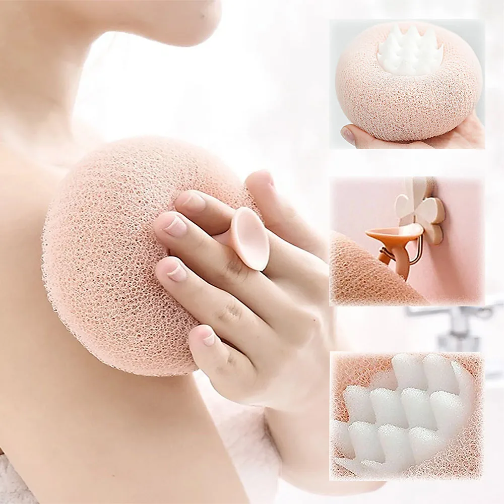 2-In-1 Soft body bath ball round sunflower shape bath ball exfoliating bath sponge bathroom accessories with sucker and handle.
2-In-1 Soft body bath ball round sunflower shape bath ball exfoliating bath sponge bathroom accessories with sucker and handle.