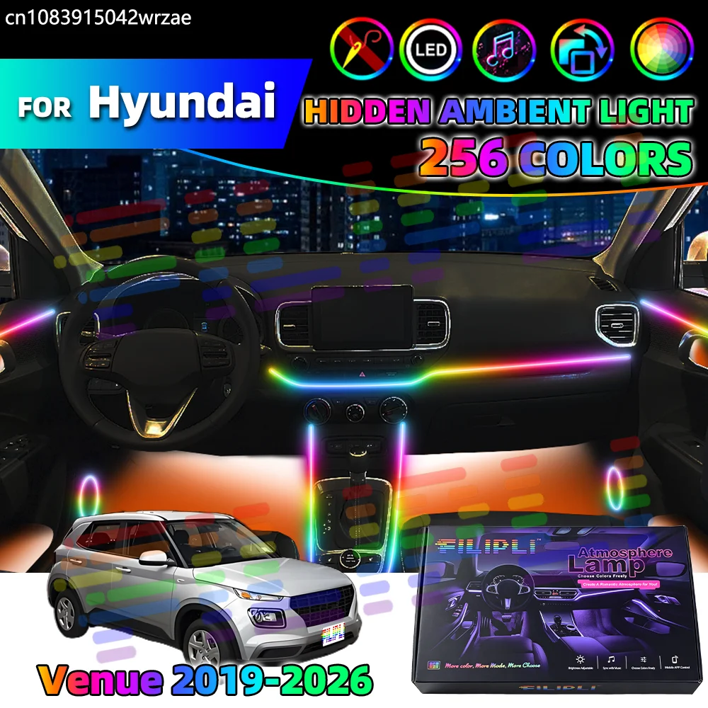 Ambient Lights For Hyundai Venue 2019-2026 Years Car Acrylic Lights Auto Interior Colorful Atmosphere Lights Strip APP Control
Ambient Lights For Hyundai Venue 2019-2026 Years Car Acrylic Lights Auto Interior Colorful Atmosphere Lights Strip APP Control