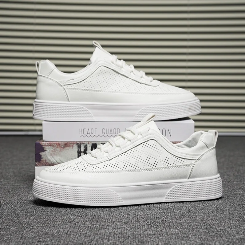 Men's Casual Sports Shoes Breathable Soft Bottom Slip-On round Toe Rubber Outsole Pure Color Fashionable White Sneakers
Men's Casual Sports Shoes Breathable Soft Bottom Slip-On round Toe Rubber Outsole Pure Color Fashionable White Sneakers
