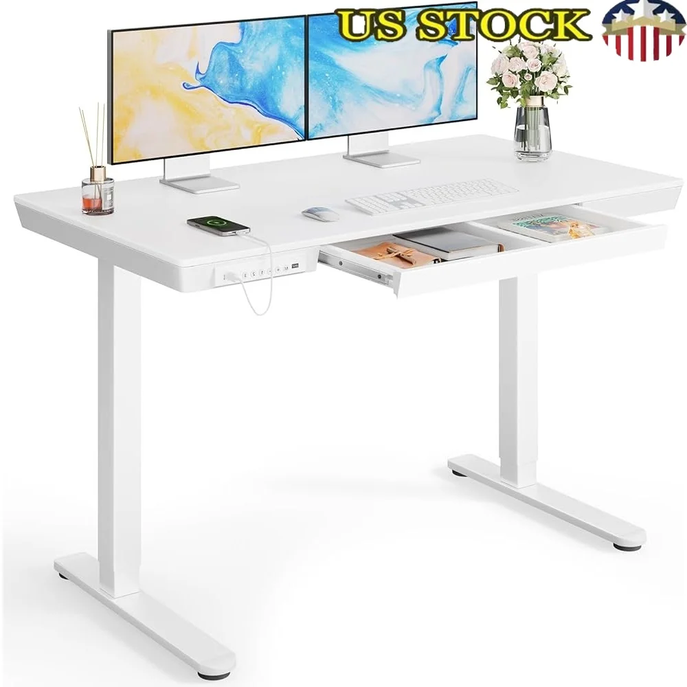 Electric Height Adjustable Standing Desk with USB Charging Ports Drawer Storage Ergonomic Office Table Wooden Top Home Office
Electric Height Adjustable Standing Desk with USB Charging Ports Drawer Storage Ergonomic Office Table Wooden Top Home Office