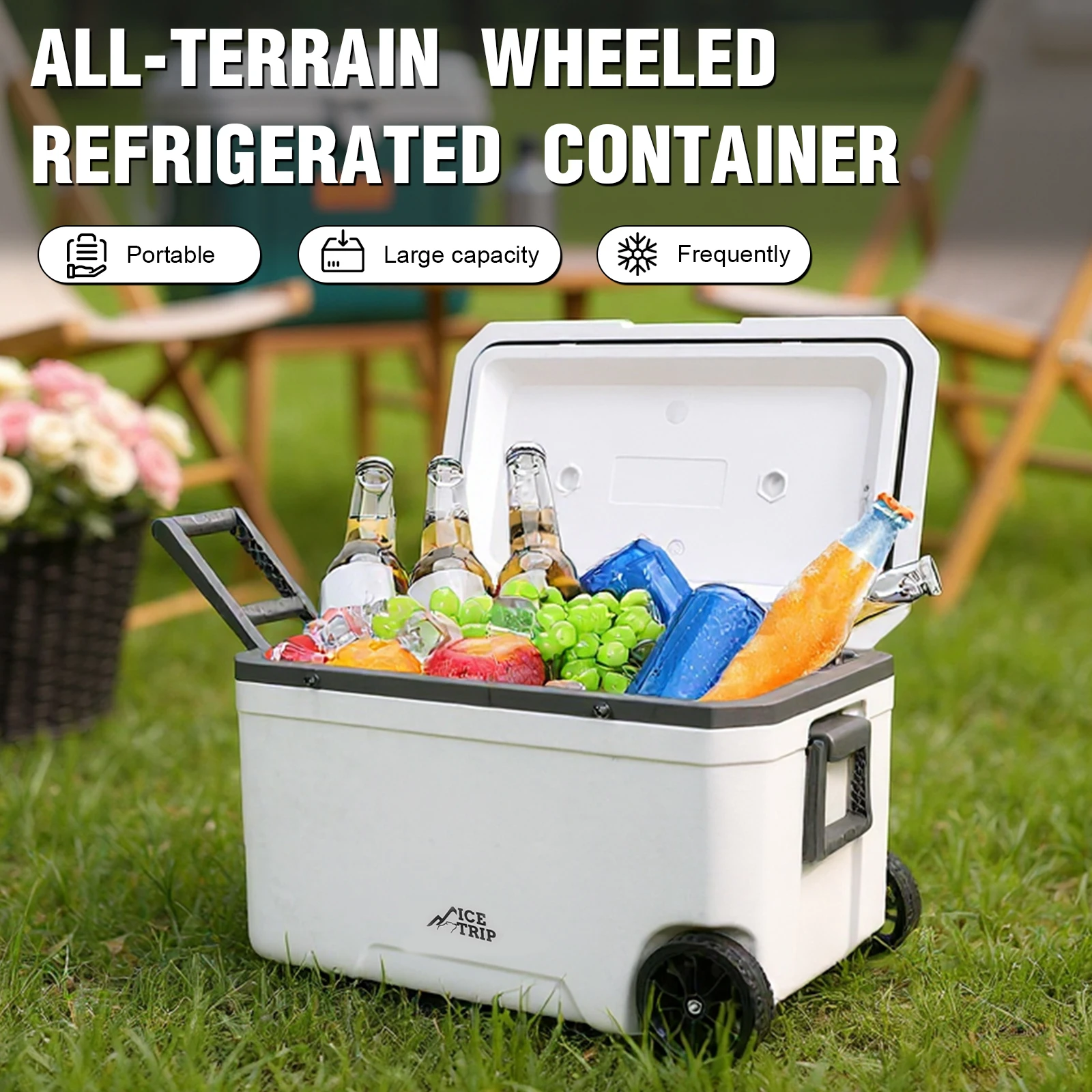 70L Insulated Box Car Fresh Box With Handle Wheeled Cooler Box Portable Ice Bucket Outdoor Camping Picnic Beach Beverage Case
70L Insulated Box Car Fresh Box With Handle Wheeled Cooler Box Portable Ice Bucket Outdoor Camping Picnic Beach Beverage Case