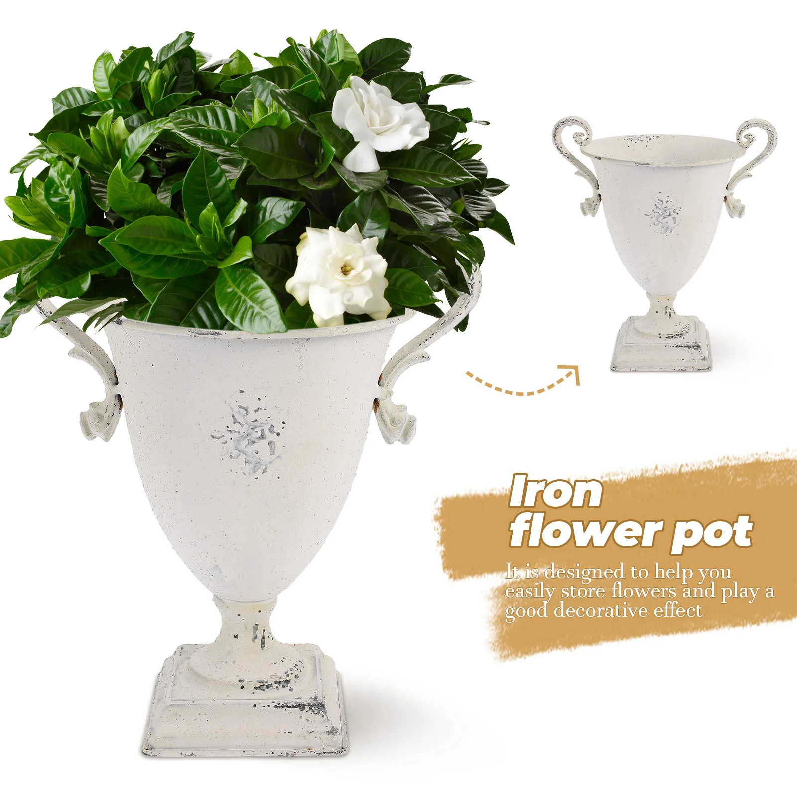 Roman Flower Pot Vase 22W603GB Retro Iron Decorative Home Office Hotel Plant PotVintage Style Dried Artificial Flowers
Roman Flower Pot Vase 22W603GB Retro Iron Decorative Home Office Hotel Plant PotVintage Style Dried Artificial Flowers