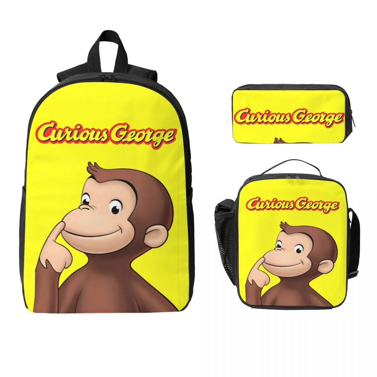 3 шт., школьные сумки Curious George, набор для мальчиков и девочек, пеналы, наборы рюкзаков с ланч-бокс для школьников, рюкзак
3 шт., школьные сумки Curious George, набор для мальчиков и девочек, пеналы, наборы рюкзаков с ланч-бокс для школьников, рюкзак