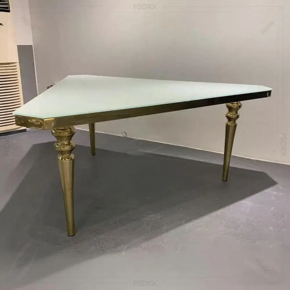Wholesale Modern Luxury Golden Stainless Steel Dining Table Glass Top Furniture Tables for Wedding and Event
Wholesale Modern Luxury Golden Stainless Steel Dining Table Glass Top Furniture Tables for Wedding and Event