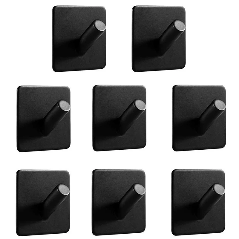 Black Self-Adhesive Hook-Free Perforated Wall-Mounted 604 Stainless Steel Shower Hook, Kitchen And Bathroom Accessories Set-8 Pi
Black Self-Adhesive Hook-Free Perforated Wall-Mounted 604 Stainless Steel Shower Hook, Kitchen And Bathroom Accessories Set-8 Pi