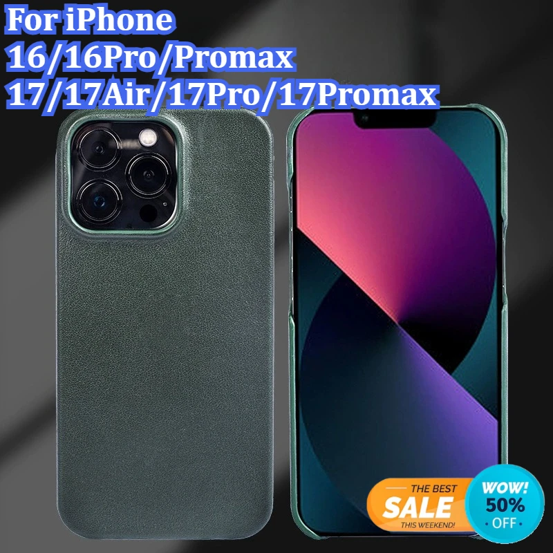 Genuine Leather Napa Pattern Phone Case For iPhone 17/17Air/17Pro/17Promax/16/16Pro/Promax Minimalist Light Luxury Style
Genuine Leather Napa Pattern Phone Case For iPhone 17/17Air/17Pro/17Promax/16/16Pro/Promax Minimalist Light Luxury Style