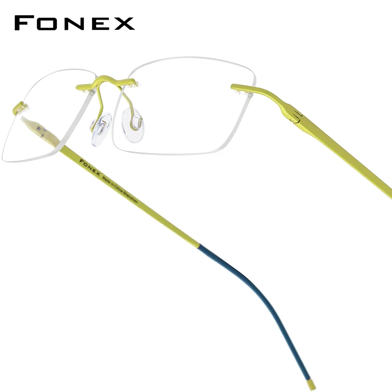 FONEX Titanium Rimless Glasses Frame Men New Brand Design Square Eyeglasses Women Ultralight Japanese Frameless Eyewear 85853
FONEX Titanium Rimless Glasses Frame Men New Brand Design Square Eyeglasses Women Ultralight Japanese Frameless Eyewear 85853