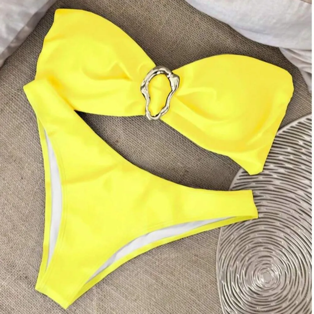 2Pcs/Set Fashion Summer Beach Bikini Bandeau Casual Bikini Set Bathing Suit Push-Up Beachwear Vacation
2Pcs/Set Fashion Summer Beach Bikini Bandeau Casual Bikini Set Bathing Suit Push-Up Beachwear Vacation