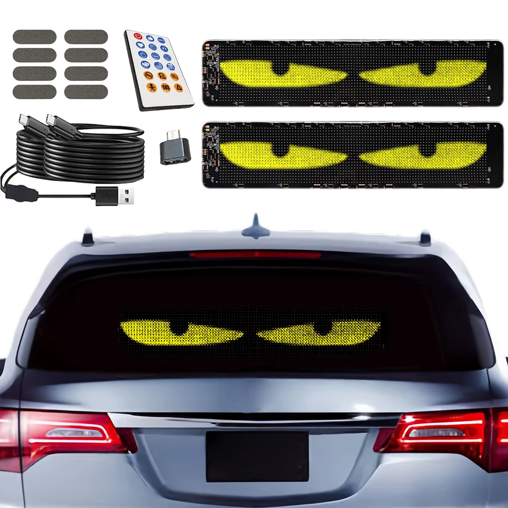 LED Car Dynamic Devil Eye Light Remote Control Car Demon Eyes Flexible Display Screen Light Bluetooth-Compatible for Car Windows
LED Car Dynamic Devil Eye Light Remote Control Car Demon Eyes Flexible Display Screen Light Bluetooth-Compatible for Car Windows