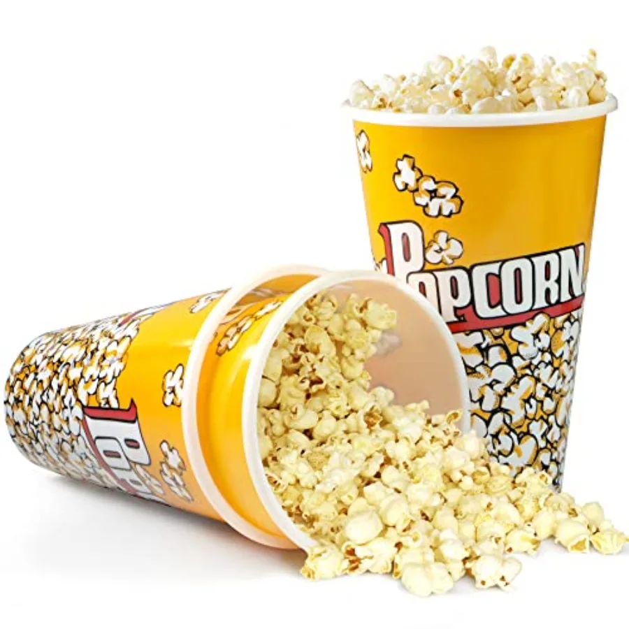 Retro Style Plastic Popcorn Containers for Movie Night - 7" Tall x 4.5" Top Diameter 3 Pack
Retro Style Plastic Popcorn Containers for Movie Night - 7" Tall x 4.5" Top Diameter 3 Pack