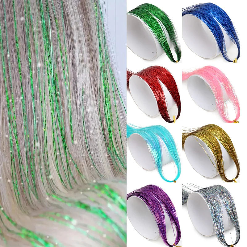 Sparkle Hair Tinsel Synthetic Rainbow Colored Strands Girls Headwear Hairbinge Hair Laser False Hair Extensions Decor Glitter
Sparkle Hair Tinsel Synthetic Rainbow Colored Strands Girls Headwear Hairbinge Hair Laser False Hair Extensions Decor Glitter
