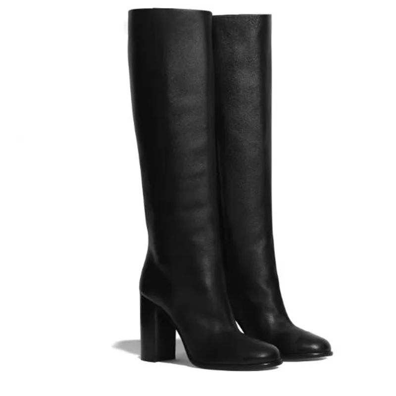 Stitching Shoes for Ladies Round Toes Women Chunky High Heels Female Long-calf Boots Pleated Sewing Lines Tacones Chassure Femme
Stitching Shoes for Ladies Round Toes Women Chunky High Heels Female Long-calf Boots Pleated Sewing Lines Tacones Chassure Femme