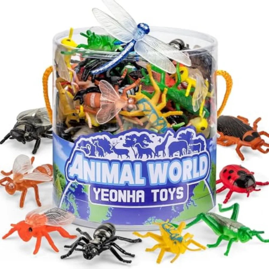 60 Piece Mini Insect Toys with Gift Box, Plastic Bug Figure for,Fake Bug Theme Party Decoration, School Project Sensory Bins, C
60 Piece Mini Insect Toys with Gift Box, Plastic Bug Figure for,Fake Bug Theme Party Decoration, School Project Sensory Bins, C