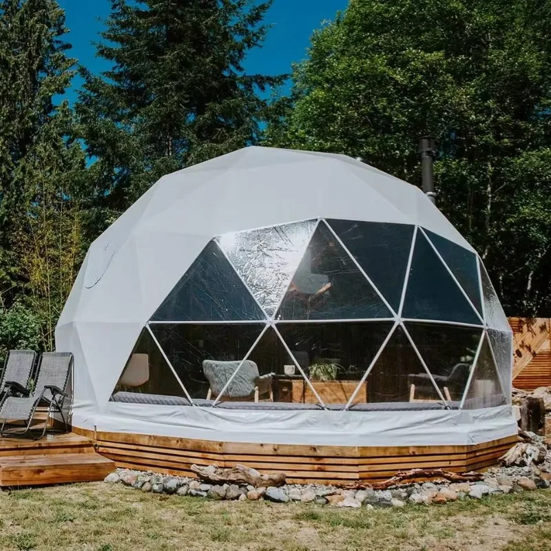 【Popular】Outdoor Igloo Glamping Outdoor PVC Dome Hotel House Geodesic Domes Tent With Toilet and Bathroom
【Popular】Outdoor Igloo Glamping Outdoor PVC Dome Hotel House Geodesic Domes Tent With Toilet and Bathroom