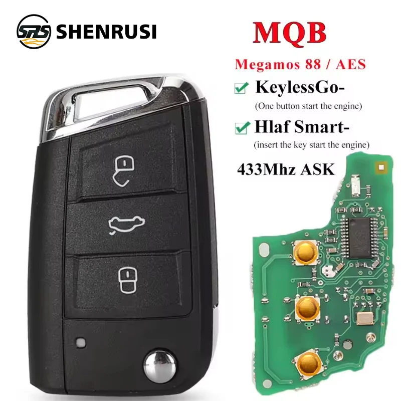 YONSEN for VW Seat Leon Ateca Golf7 MK7 Touran Polo Tiguan Skoda Octavia 5G6959752AB BB Car Remote Key 434MHz Megamos AES MQB
YONSEN for VW Seat Leon Ateca Golf7 MK7 Touran Polo Tiguan Skoda Octavia 5G6959752AB BB Car Remote Key 434MHz Megamos AES MQB