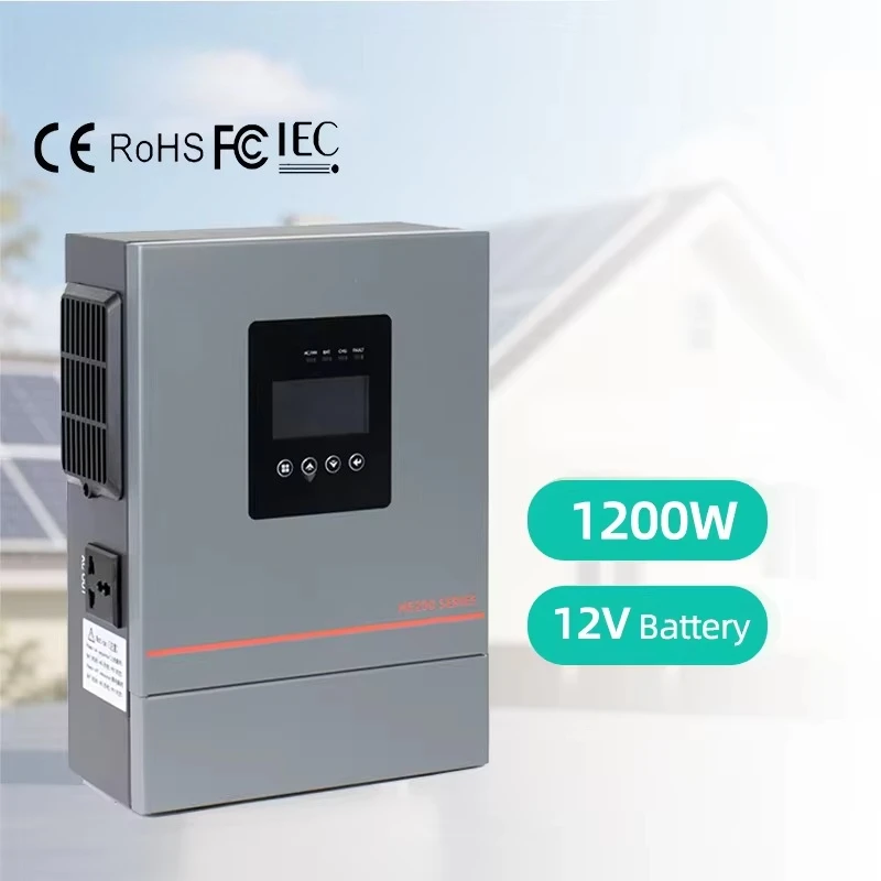 1200W 1.2kW Pure Sine Wave Hybrid Solar Inverter 12V Battery Low Frequency With LCD Display
1200W 1.2kW Pure Sine Wave Hybrid Solar Inverter 12V Battery Low Frequency With LCD Display