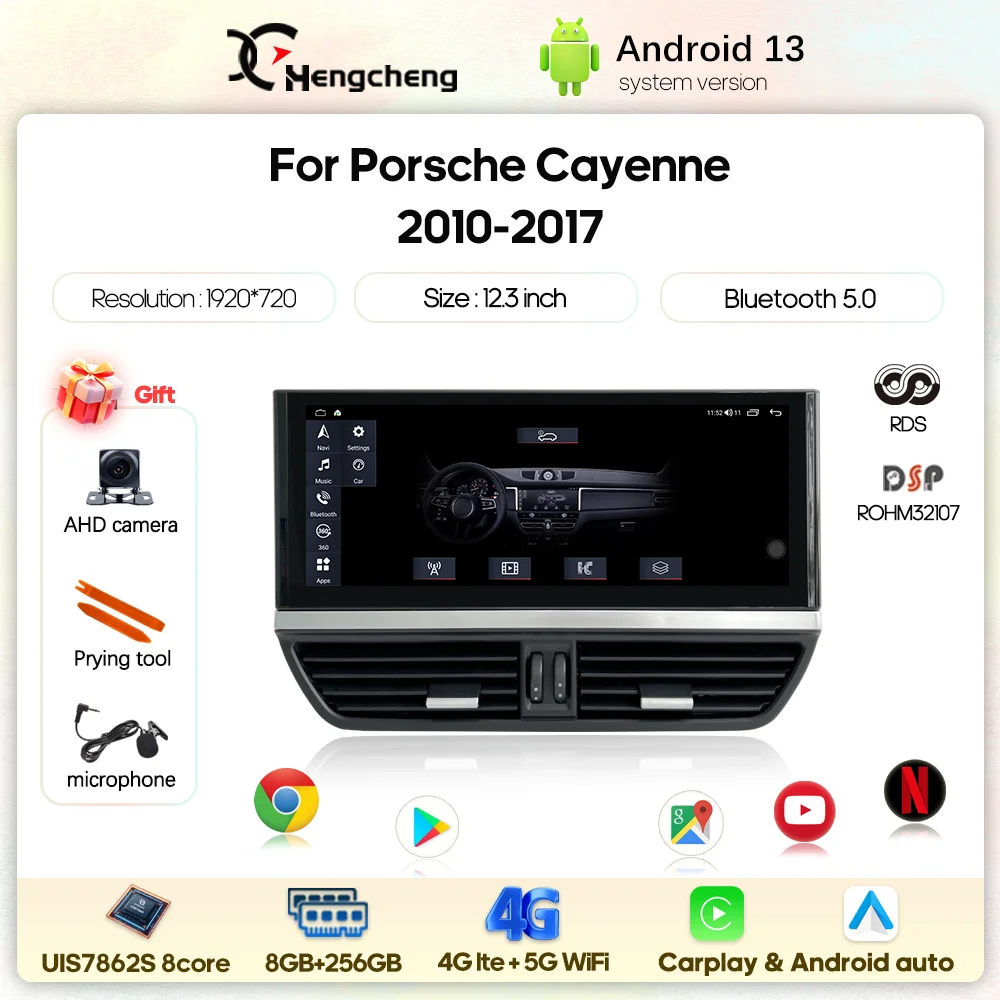 Автомобильный мультимедийный плеер, 12,3 дюймов, Android 2010, 8 ядер, для Porsche Cayenne 2017-256, GPS-навигация, Радио 8 + 360G Carplay, автомобильное стерео 4G
Автомобильный мультимедийный плеер, 12,3 дюймов, Android 2010, 8 ядер, для Porsche Cayenne 2017-256, GPS-навигация, Радио 8 + 360G Carplay, автомобильное стерео 4G
