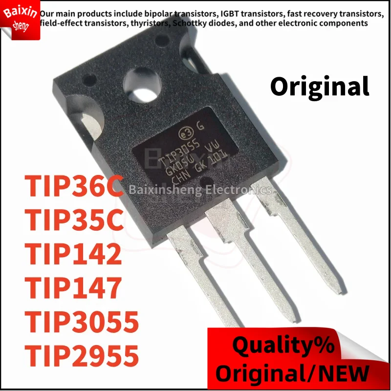 10PCS NEW Original TIP TIP142 142 TIP147 147 TIP2955 2955 TIP3055 3055 TIP35C 35C TIP36C 36C TO-247 Darlington transistor
10PCS NEW Original TIP TIP142 142 TIP147 147 TIP2955 2955 TIP3055 3055 TIP35C 35C TIP36C 36C TO-247 Darlington transistor