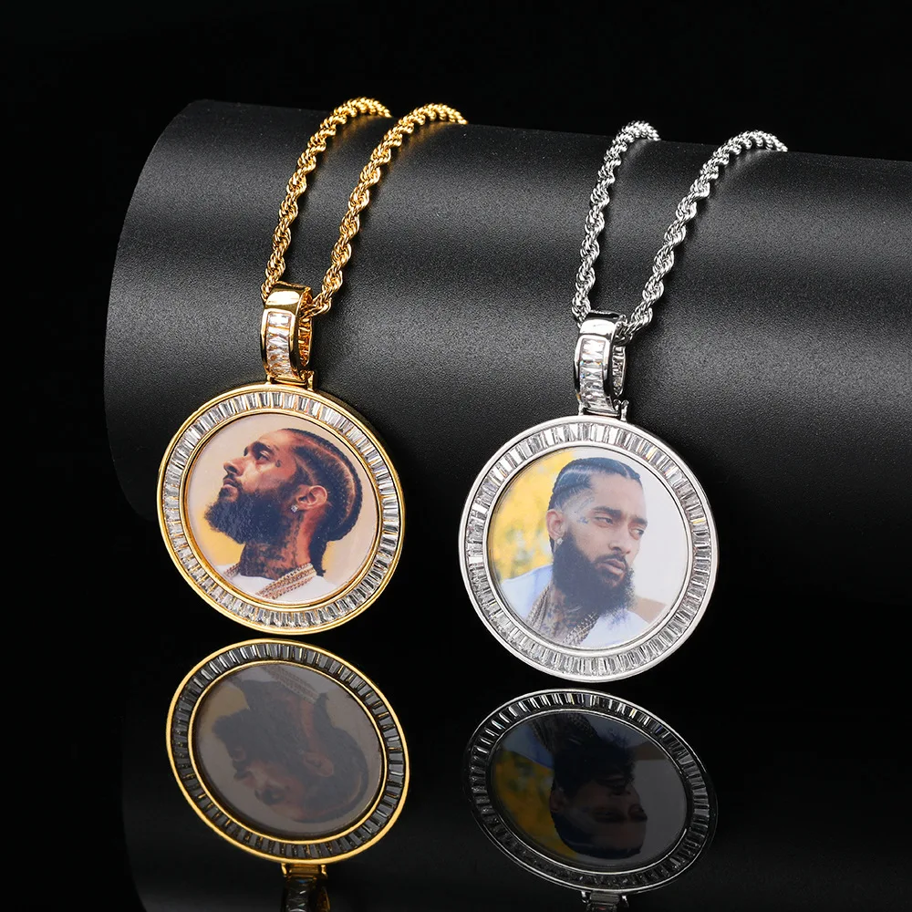 Personalized Photo Pendant Necklace Custom Picture Necklace Cubic Zircone Circle Photo Charm Hip Pop Jewelry For Women Men
Personalized Photo Pendant Necklace Custom Picture Necklace Cubic Zircone Circle Photo Charm Hip Pop Jewelry For Women Men
