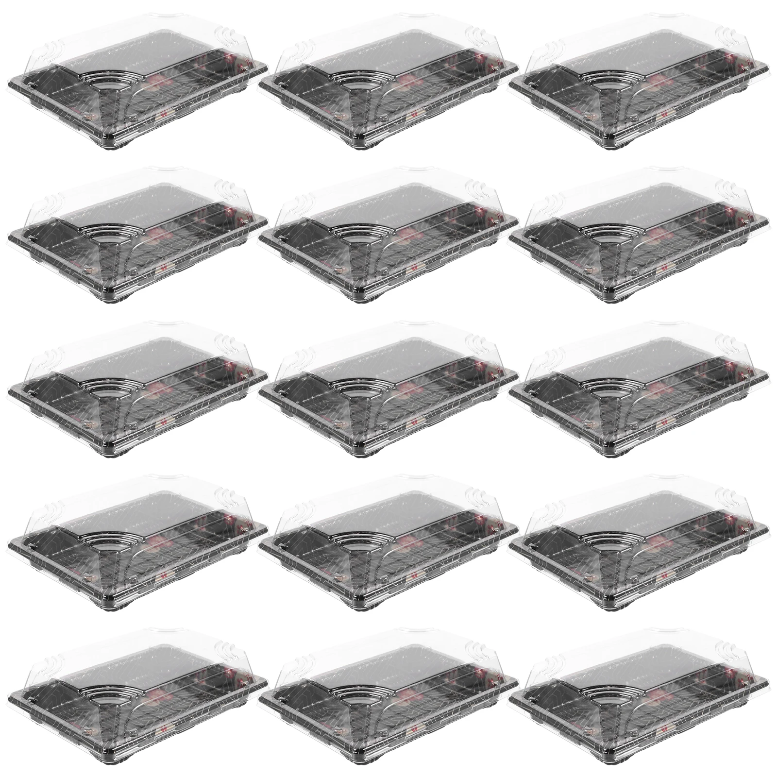 25 pcs Sushi Boxes Containers with Clear Lid Tray Salmon Packaging Box Reusable Plastic Long Rectangle Shape 1105 Pattern
25 pcs Sushi Boxes Containers with Clear Lid Tray Salmon Packaging Box Reusable Plastic Long Rectangle Shape 1105 Pattern