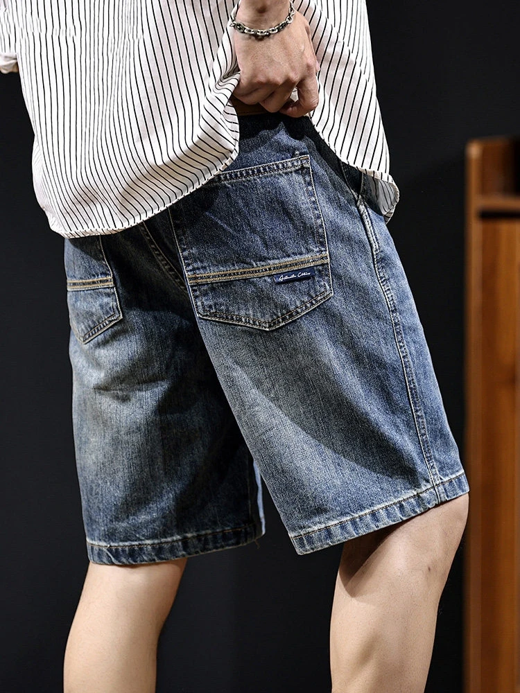 American Retro Men's Denim Shorts Casual Straight Leg Five-Point Summer New Trendy Brand Versatile Loose Fit mid Waist Jeans
American Retro Men's Denim Shorts Casual Straight Leg Five-Point Summer New Trendy Brand Versatile Loose Fit mid Waist Jeans
