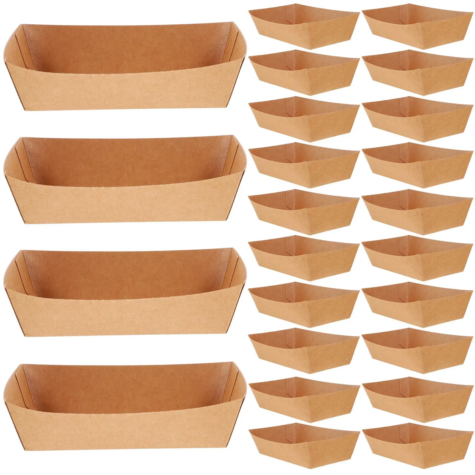 200Pcs Disposable Paper Boat Boxes Free Fold Picnic Snack Packaging Food Plates Sushi Tray Travel Serving
200Pcs Disposable Paper Boat Boxes Free Fold Picnic Snack Packaging Food Plates Sushi Tray Travel Serving