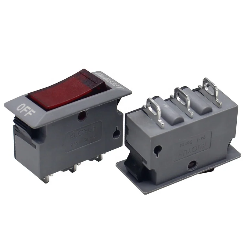 Kuoyuh 94N Series 16A Thermal Overload Protector Power Strips Rocker Switch Circuit Breaker
Kuoyuh 94N Series 16A Thermal Overload Protector Power Strips Rocker Switch Circuit Breaker