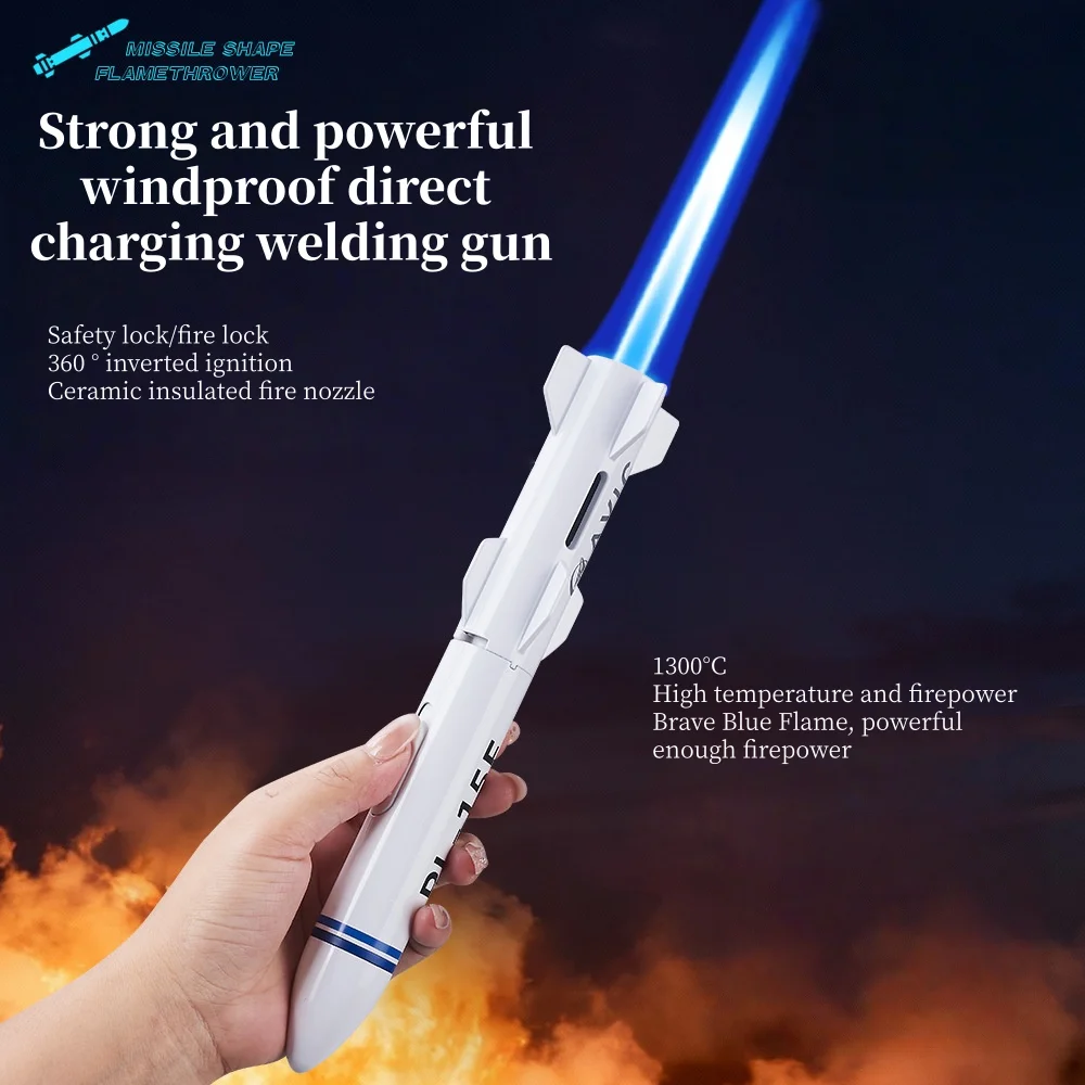 Strong Firepower Windproof Direct Charge Welding Gun Desktop Ornament 360 ° Inverted Ignition Outdoor Barbecue Cigarette Lighter
Strong Firepower Windproof Direct Charge Welding Gun Desktop Ornament 360 ° Inverted Ignition Outdoor Barbecue Cigarette Lighter