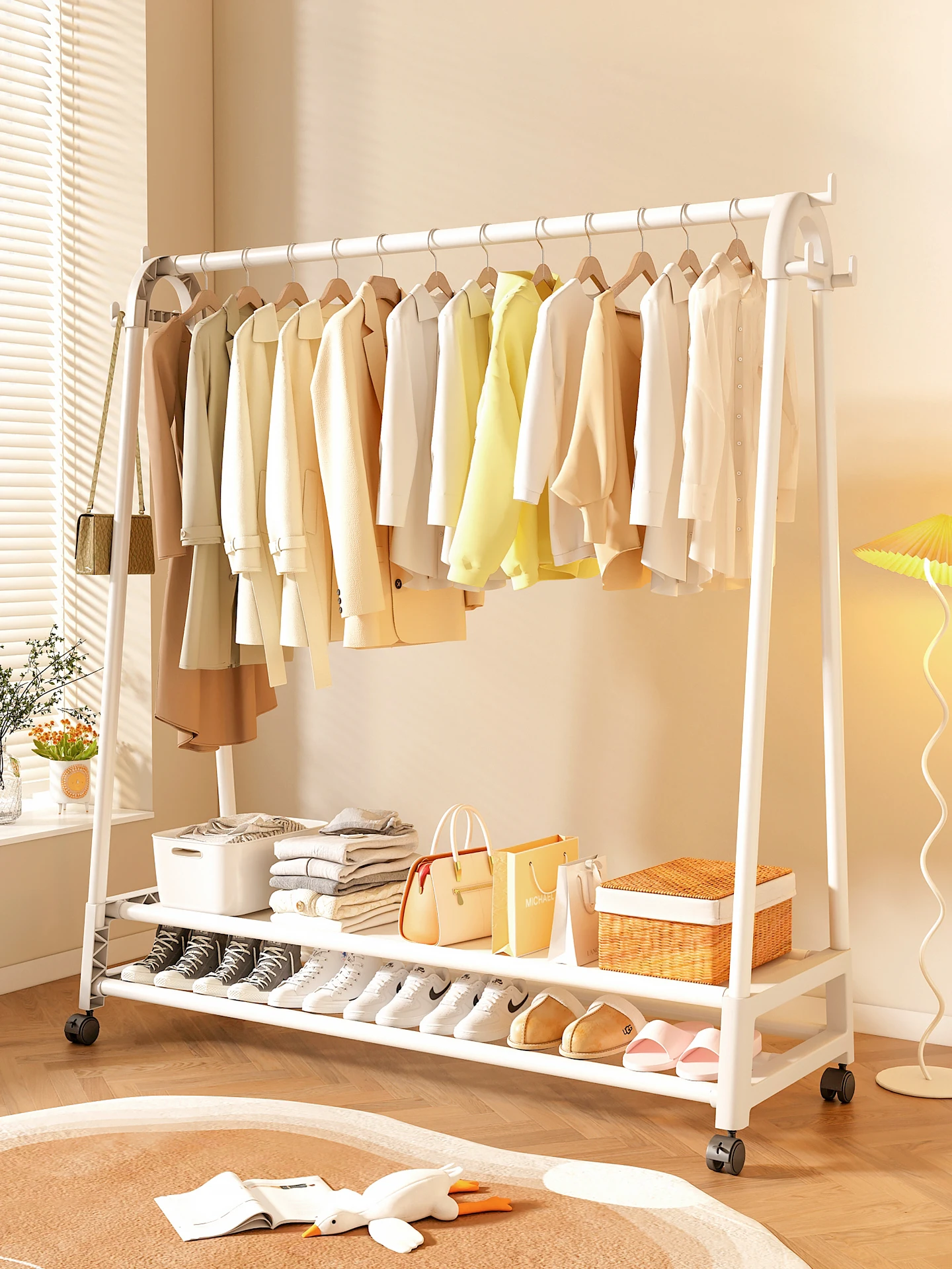 Simple Floor-Mounted Indoor Clothes Drng Ra Mobile Coat Hook Nordic Sle Bedroom Storage Organizer by Haomajia
Simple Floor-Mounted Indoor Clothes Drng Ra Mobile Coat Hook Nordic Sle Bedroom Storage Organizer by Haomajia