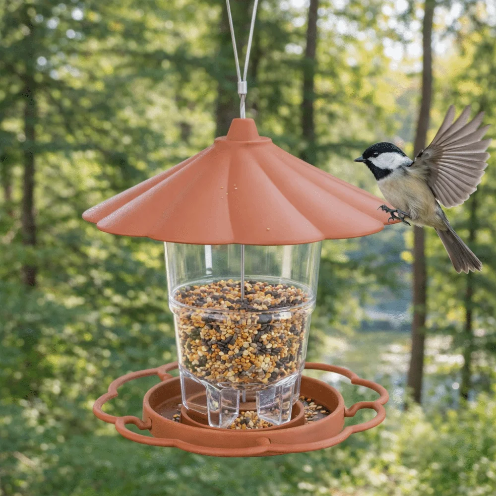 Folding Hanging Wild Bird Feeder with Lanyard Waterproof Hummingbird Feeder Large Capacity Gazebo Style Bird Food Container
Folding Hanging Wild Bird Feeder with Lanyard Waterproof Hummingbird Feeder Large Capacity Gazebo Style Bird Food Container