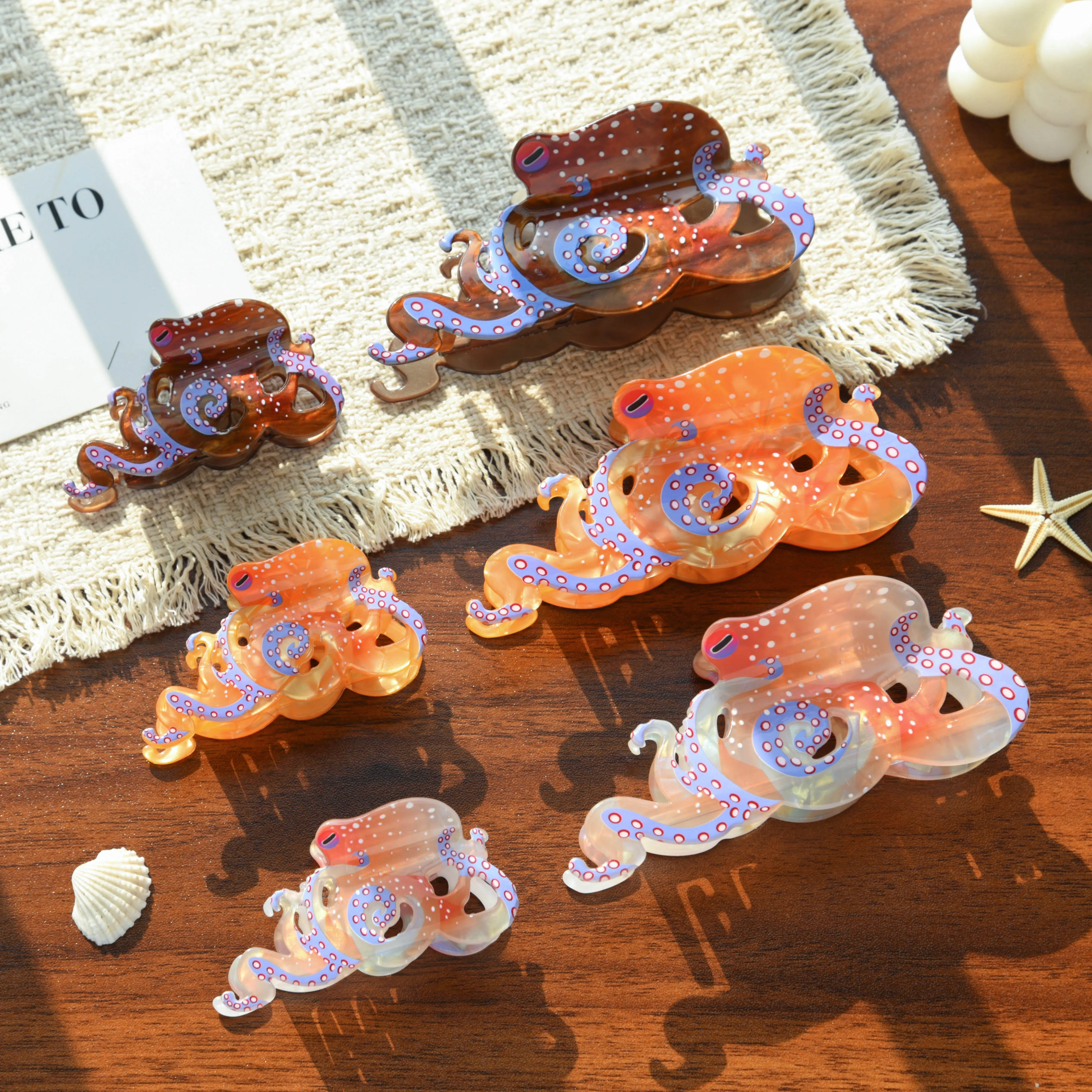 NEW Creative Ocean Series Octopus Hair Claw Summer Beach Acetate Claw Clip INS Crab Hair Clips for Women Girls Hair Accessories
NEW Creative Ocean Series Octopus Hair Claw Summer Beach Acetate Claw Clip INS Crab Hair Clips for Women Girls Hair Accessories