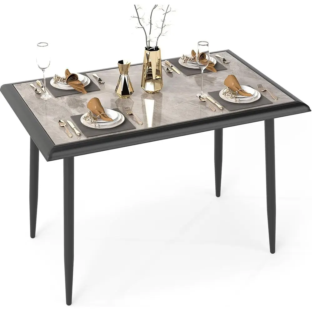44 Heat & Scratch-Resistant Sintered Stone Dining Table, Sturdy Metal Base, Suitable for Kitchen, Dining Room, and Restaurant
44 Heat & Scratch-Resistant Sintered Stone Dining Table, Sturdy Metal Base, Suitable for Kitchen, Dining Room, and Restaurant