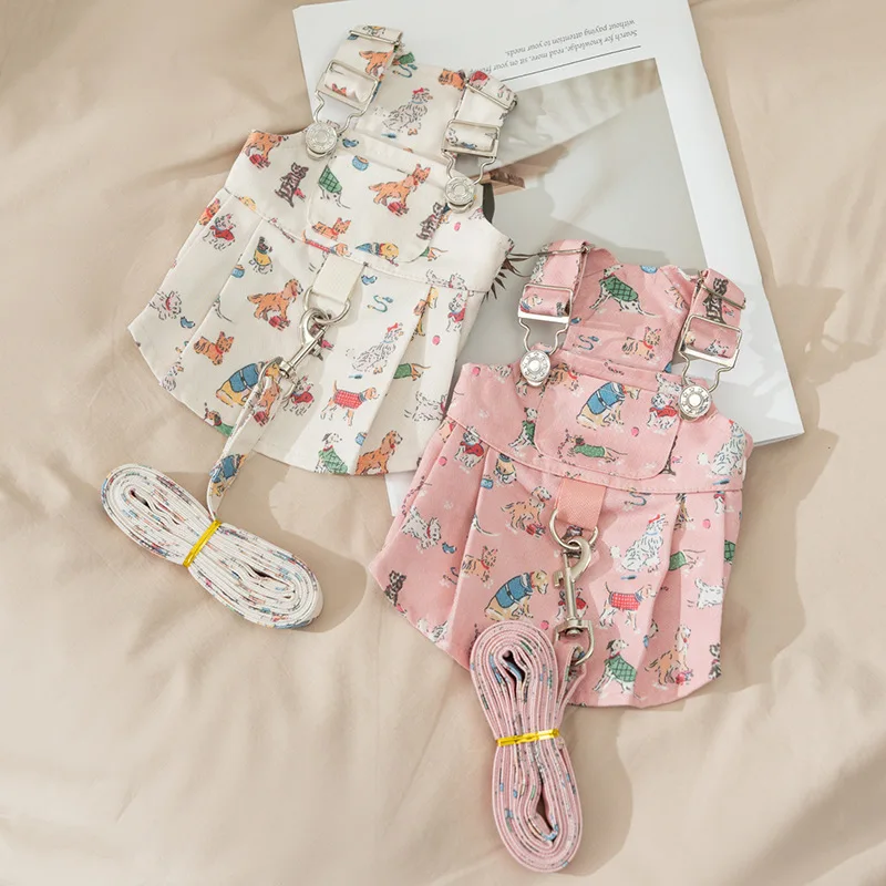 Dog Princess Style Cartoon Cute Puppy Graffiti Leash Dress Dress Pet Dog Clothes
Dog Princess Style Cartoon Cute Puppy Graffiti Leash Dress Dress Pet Dog Clothes