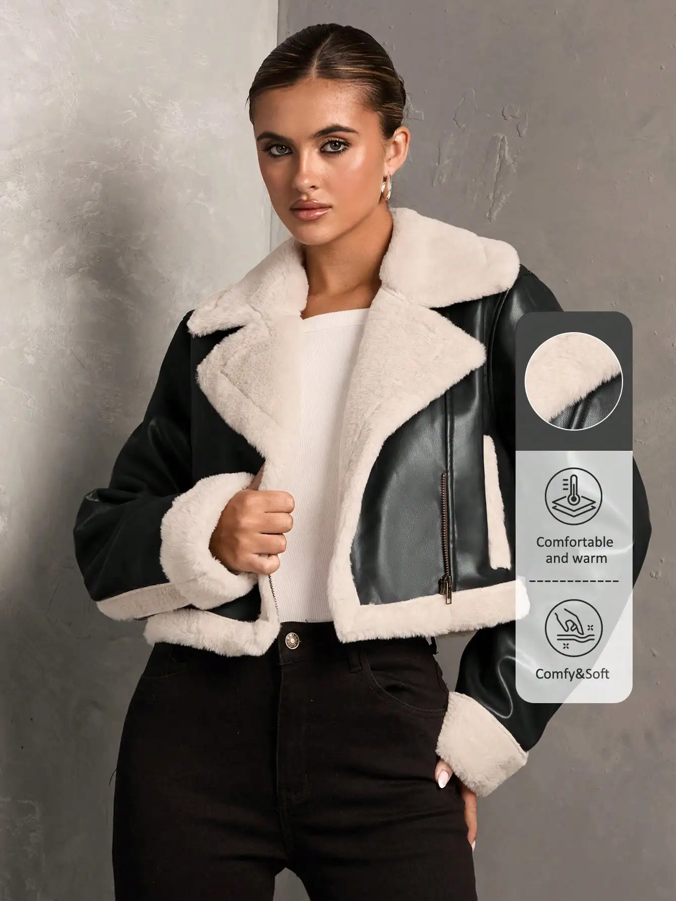 Женская пушистая куртка с длинными рукавами, лоскутная, с карманами, минималистичная, повседневная, для зимы
Женская пушистая куртка с длинными рукавами, лоскутная, с карманами, минималистичная, повседневная, для зимы