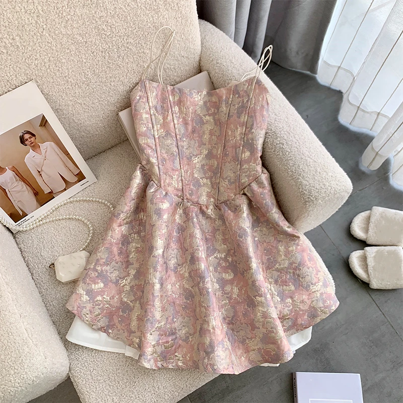 Summer Korean Print Sweet Dress Women Casual Pullover Mini A-Line Loose Ladies Sleeveless Backless Dresses Female
Summer Korean Print Sweet Dress Women Casual Pullover Mini A-Line Loose Ladies Sleeveless Backless Dresses Female