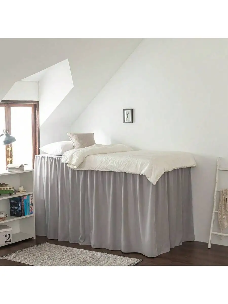 Twin XL Bed Skirt 32 Inch Drop Microfiber Dust Ruffle Light Grey
Twin XL Bed Skirt 32 Inch Drop Microfiber Dust Ruffle Light Grey
