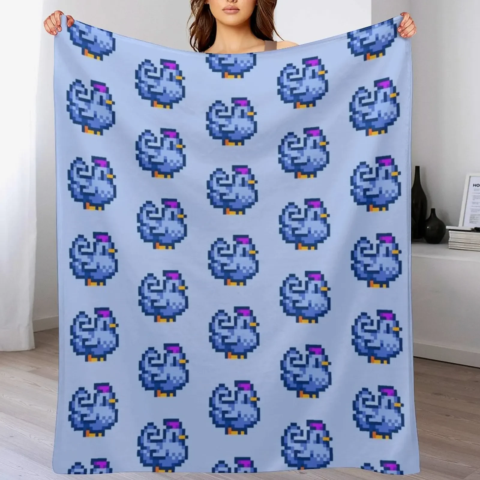 Stardew Valley Pixel Blue Chicken Throw Blanket Warm Napping Blanket for Office Couch Bed
Stardew Valley Pixel Blue Chicken Throw Blanket Warm Napping Blanket for Office Couch Bed