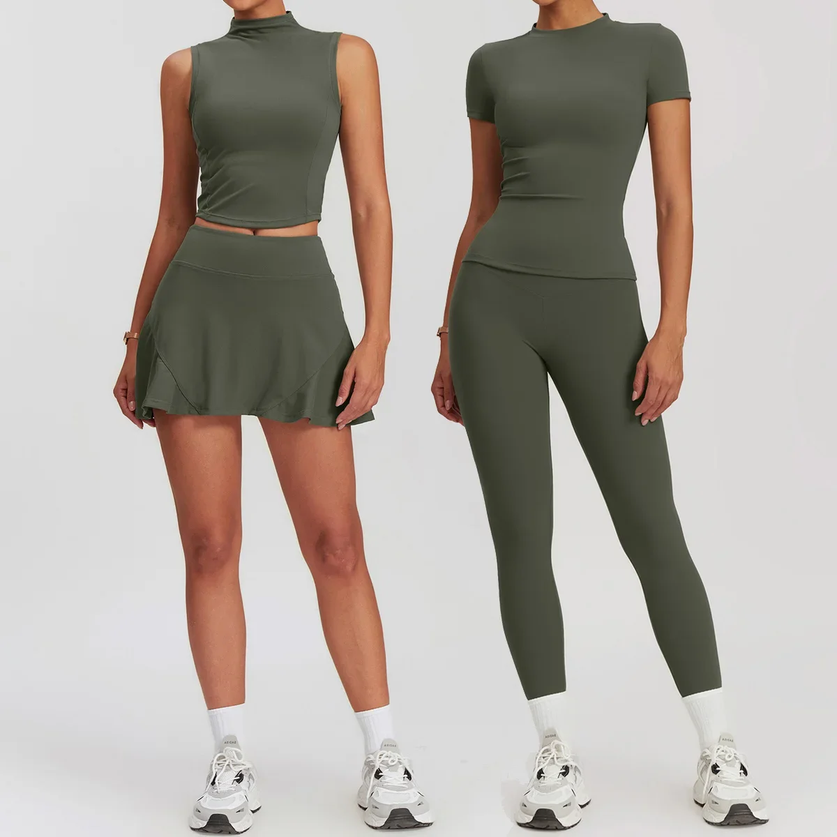 Yoga Gym Sets 2 piece Women Clothes Seamless Sports culottes Fitness Workout Sportswear Tennis Skirt Leggings Tank Shorts Suit
Yoga Gym Sets 2 piece Women Clothes Seamless Sports culottes Fitness Workout Sportswear Tennis Skirt Leggings Tank Shorts Suit