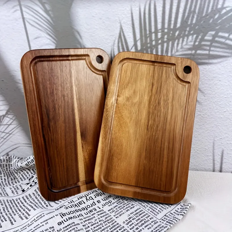Acacia Wood Cutting Board with Juice Trough, Elegant Tray for Cheese Fruits Cooked Food, Kitchen Apartment School Holiday Use
Acacia Wood Cutting Board with Juice Trough, Elegant Tray for Cheese Fruits Cooked Food, Kitchen Apartment School Holiday Use