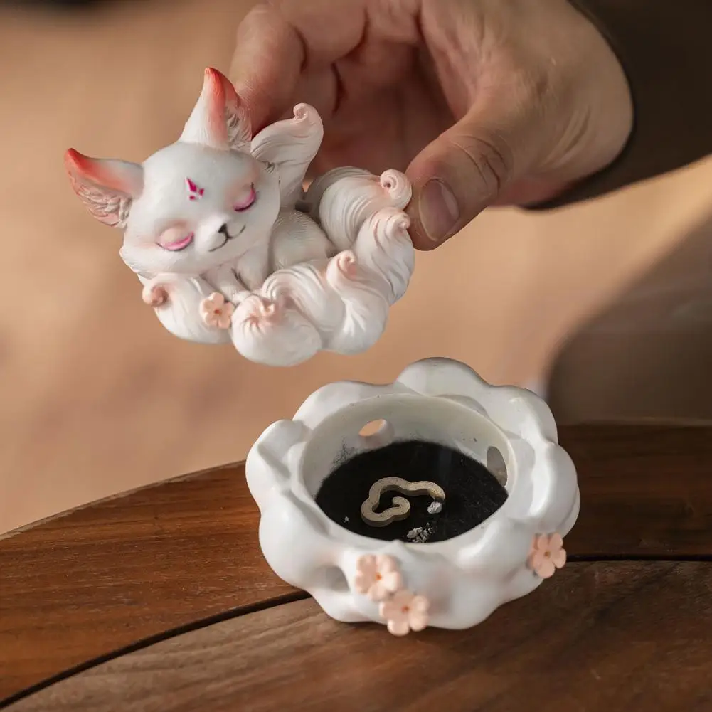Nine-tailed Fox Incense Burner Decoration Chinese Style Vintage Fox Resin Incense Holder Home Office Desktop Ornament
Nine-tailed Fox Incense Burner Decoration Chinese Style Vintage Fox Resin Incense Holder Home Office Desktop Ornament