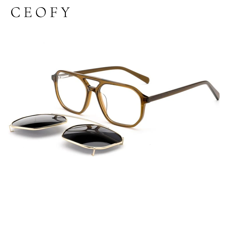 Ceofy Men Fashion Vintage 2 In 1 Polarized Sunglasses Glasses Frame Brand Designer Magnetic UV400
Ceofy Men Fashion Vintage 2 In 1 Polarized Sunglasses Glasses Frame Brand Designer Magnetic UV400