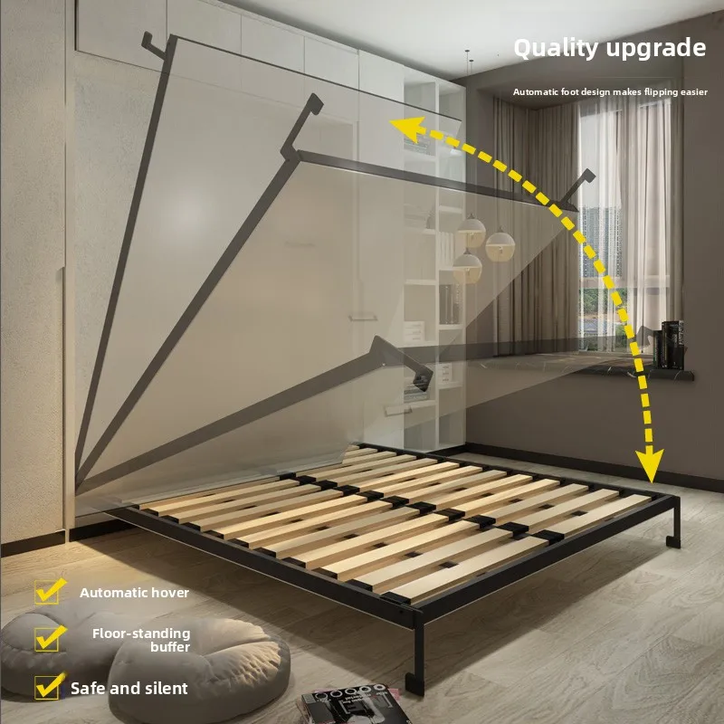 Invisible bed Hardware accessories Bedroom Multifunctional household Murphy bed Small apartment space saving folding
Invisible bed Hardware accessories Bedroom Multifunctional household Murphy bed Small apartment space saving folding