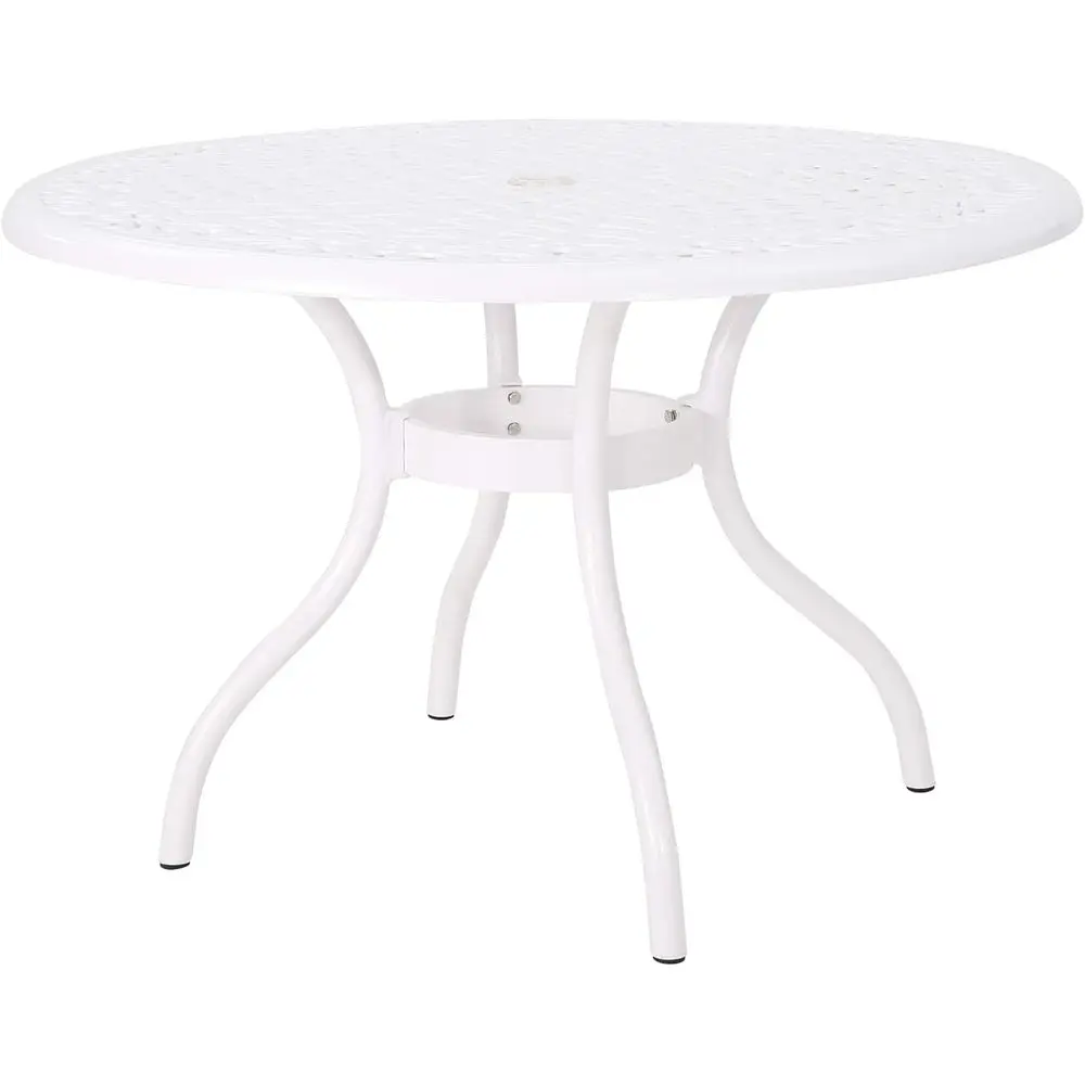 Simon Outdoor Round Dining Table, White
Simon Outdoor Round Dining Table, White