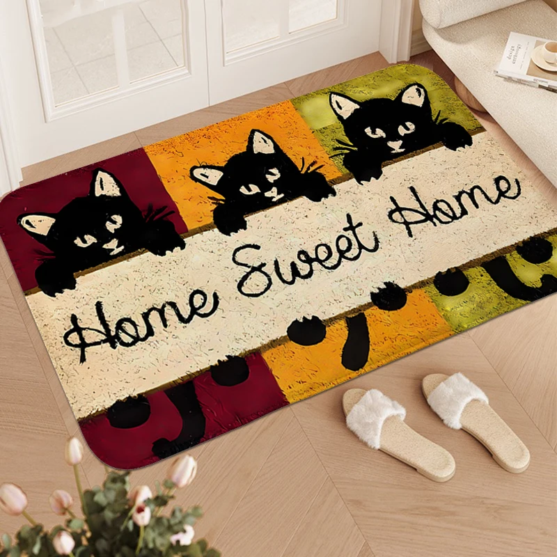 Bathroom Rug Cute Cat Aesthetic Floor Mats Front Door Entrance Bedroom Washable Non-slip Kitchen Rug Useful Things for Home
Bathroom Rug Cute Cat Aesthetic Floor Mats Front Door Entrance Bedroom Washable Non-slip Kitchen Rug Useful Things for Home
