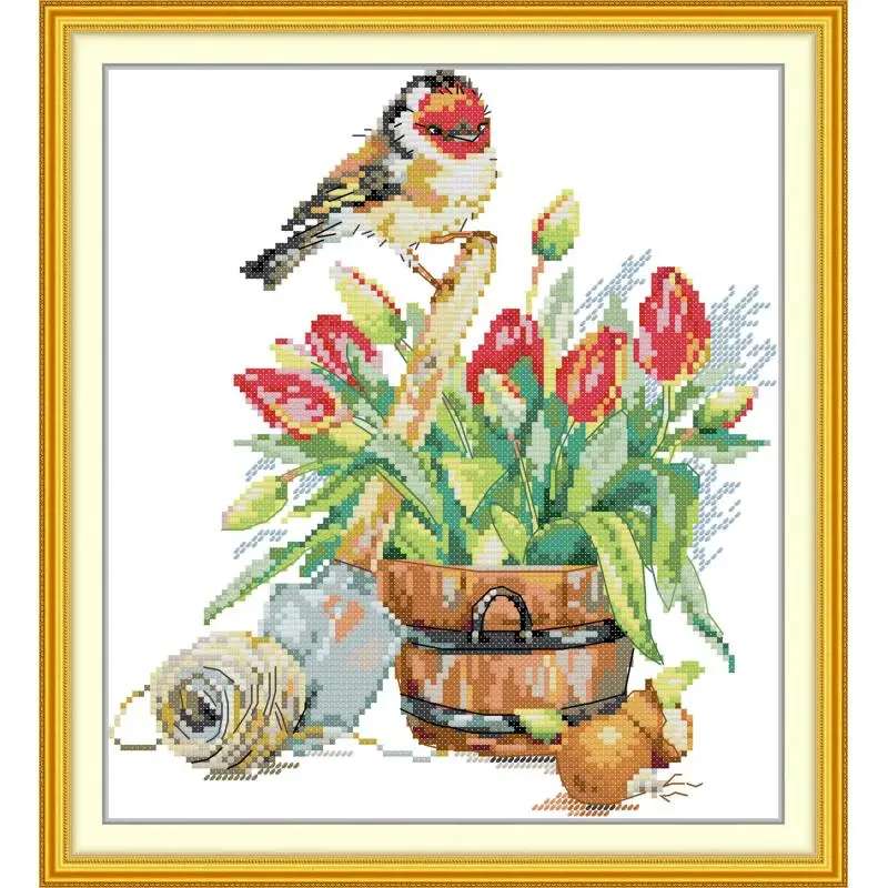 Maydear Full Cross Stitch Kit, 11CT/14CT/16CT/9CT Aida Fabric,DMC Threads Sewing Pattern Embroidery Set-Flowers and Bird
Maydear Full Cross Stitch Kit, 11CT/14CT/16CT/9CT Aida Fabric,DMC Threads Sewing Pattern Embroidery Set-Flowers and Bird