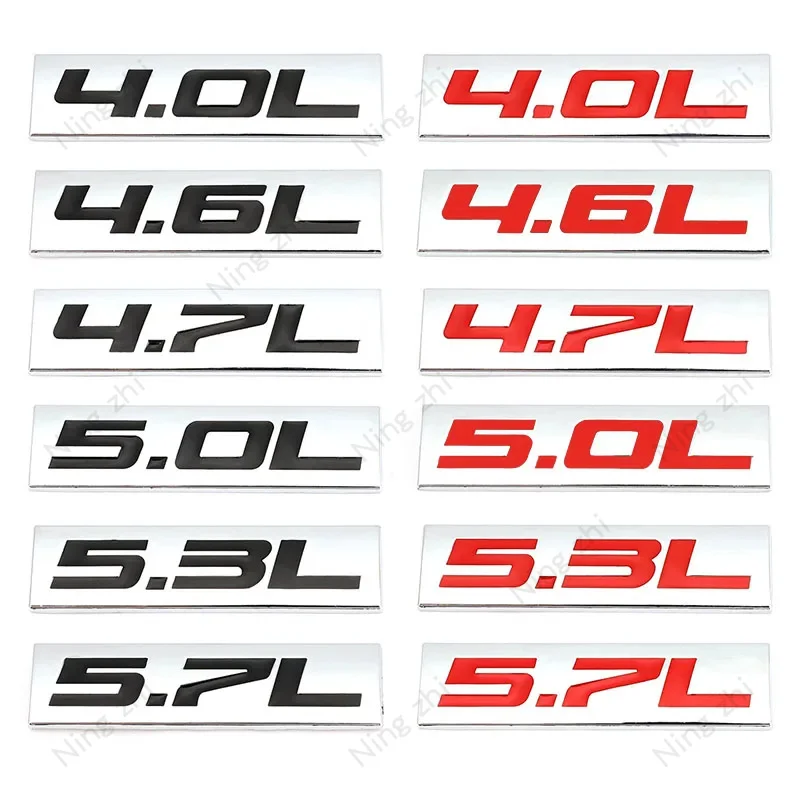 3D Metal 4.0L 4.6L 4.7L 5.0L 5.3L 5.7L Автомобильная эмблема наклейка на багажник для BMW CHEVROLET FORD DODGE TOYOTA HONDA GMC Audi Hyundai 
3D Metal 4.0L 4.6L 4.7L 5.0L 5.3L 5.7L Автомобильная эмблема наклейка на багажник для BMW CHEVROLET FORD DODGE TOYOTA HONDA GMC Audi Hyundai