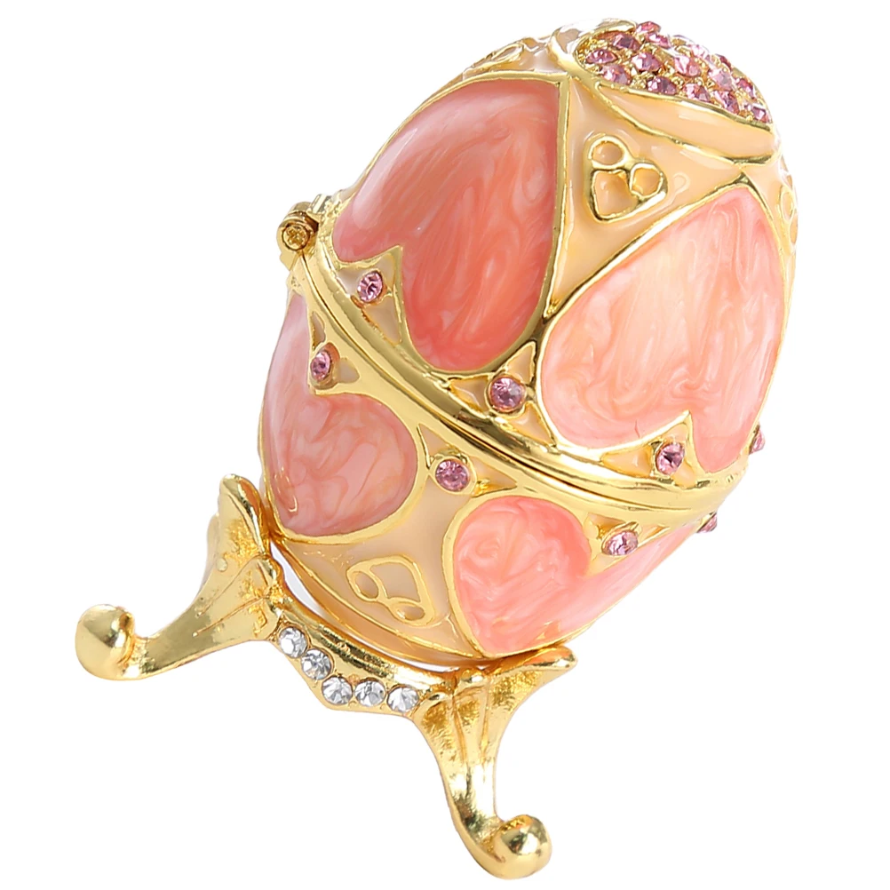 Egg Jewelry Decorative Storage Ring Holder Tabletop Ornaments Enamel Rhinestone Trinket Box Metal Desk Decor
Egg Jewelry Decorative Storage Ring Holder Tabletop Ornaments Enamel Rhinestone Trinket Box Metal Desk Decor