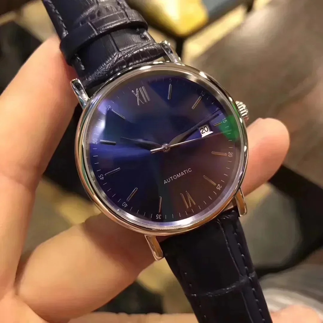 Luxury New Mens Mechanical Watch Automatic Gold Black Leather Blue Fashion Watches
Luxury New Mens Mechanical Watch Automatic Gold Black Leather Blue Fashion Watches