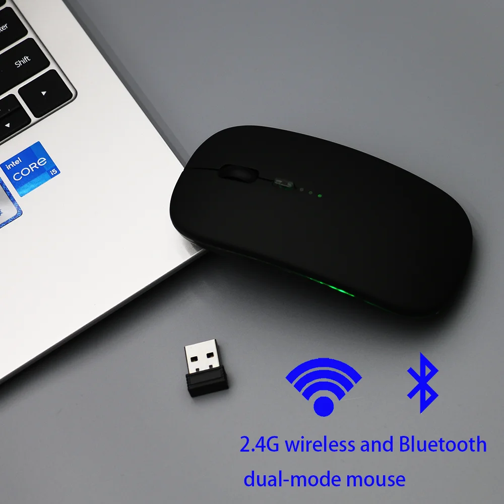 Type-C Rechargeable Mouse 2.4G Wireless Bluetooth Dual Mode PC Computer Gamer Mouse Tablet Laptop Accessories Games Mouse iPad
Type-C Rechargeable Mouse 2.4G Wireless Bluetooth Dual Mode PC Computer Gamer Mouse Tablet Laptop Accessories Games Mouse iPad