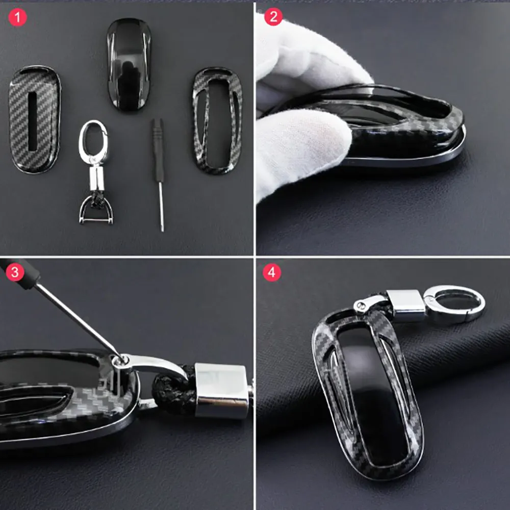 For Tesla Model X S Carbon Fiber Keychain Shell Car Remote Key Case Fob Cover 1PC
For Tesla Model X S Carbon Fiber Keychain Shell Car Remote Key Case Fob Cover 1PC